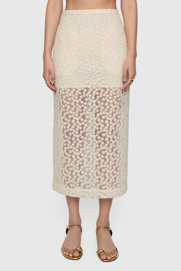 Rebecca Minkoff Jaci Midi Lace Skirt