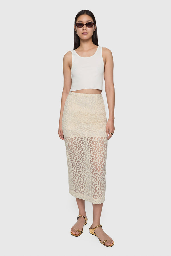 rebecca minkoff Jaci Midi Lace Skirt