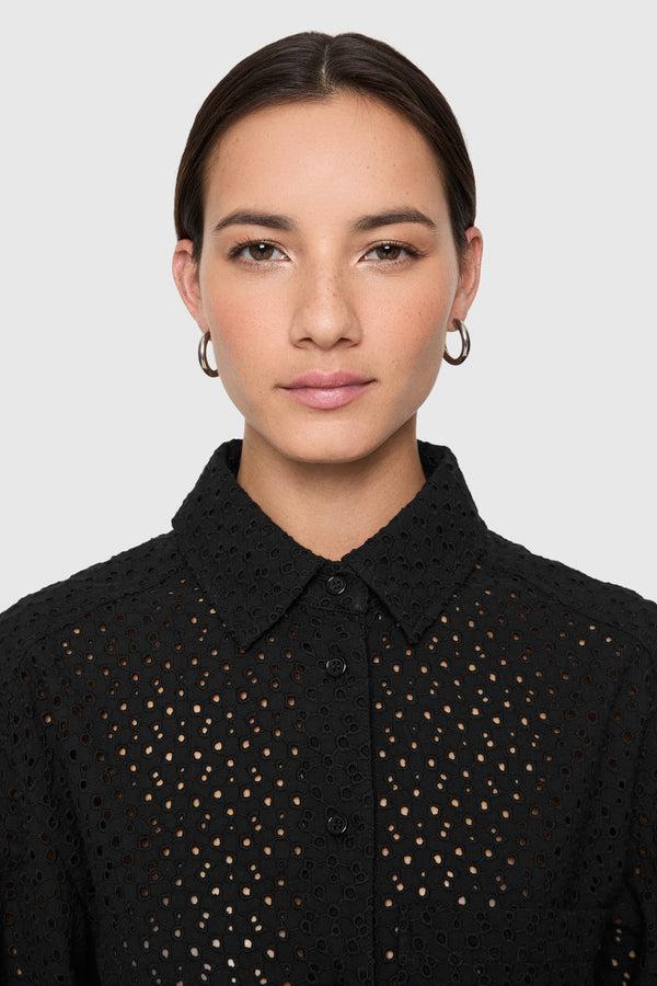 Rebecca Minkoff Juna Crop Eyelet Top