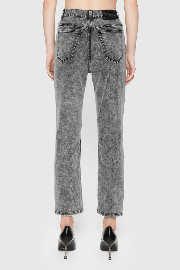 Rebecca Minkoff Lucy Acid-Wash Straight Leg