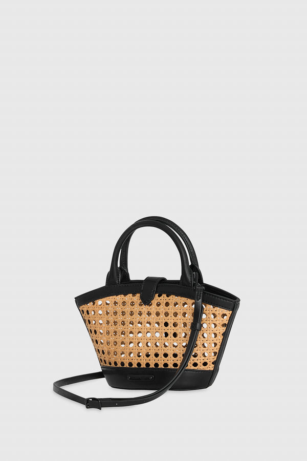 Rebecca Minkoff Megan Micro Fan Tote With Caning