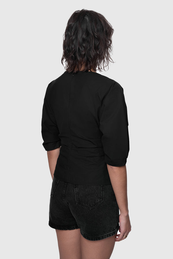 Rebecca Minkoff Naomi Pleated Short Sleeve Top