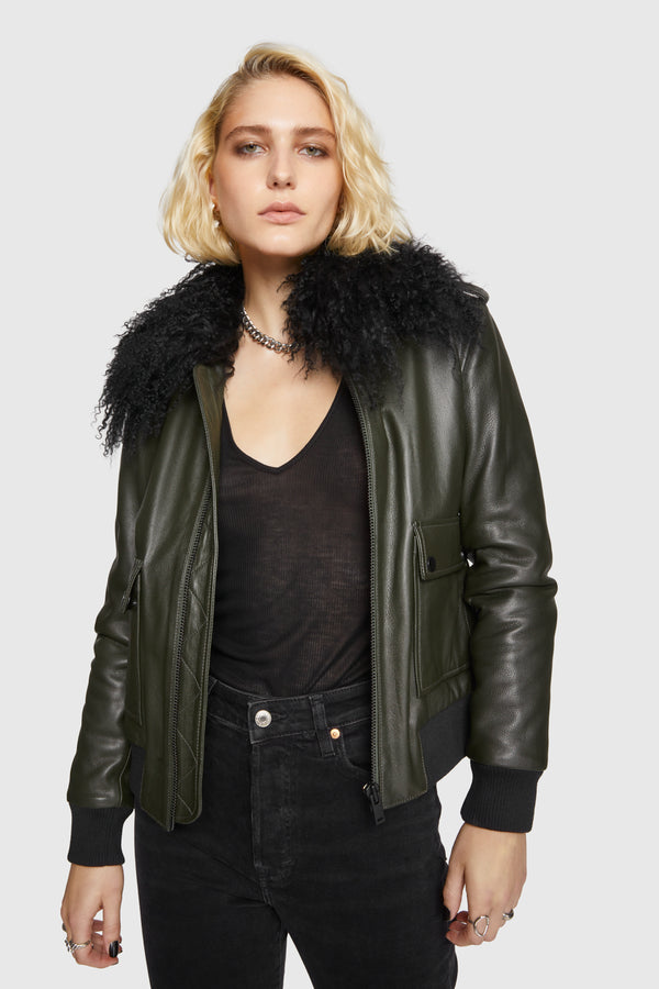 rebecca minkoff Orly Aviator Jacket