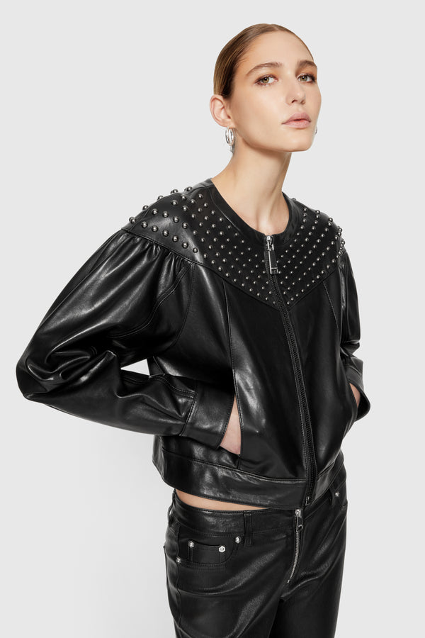 Rebecca Minkoff Ozzy Studded Leather Jacket