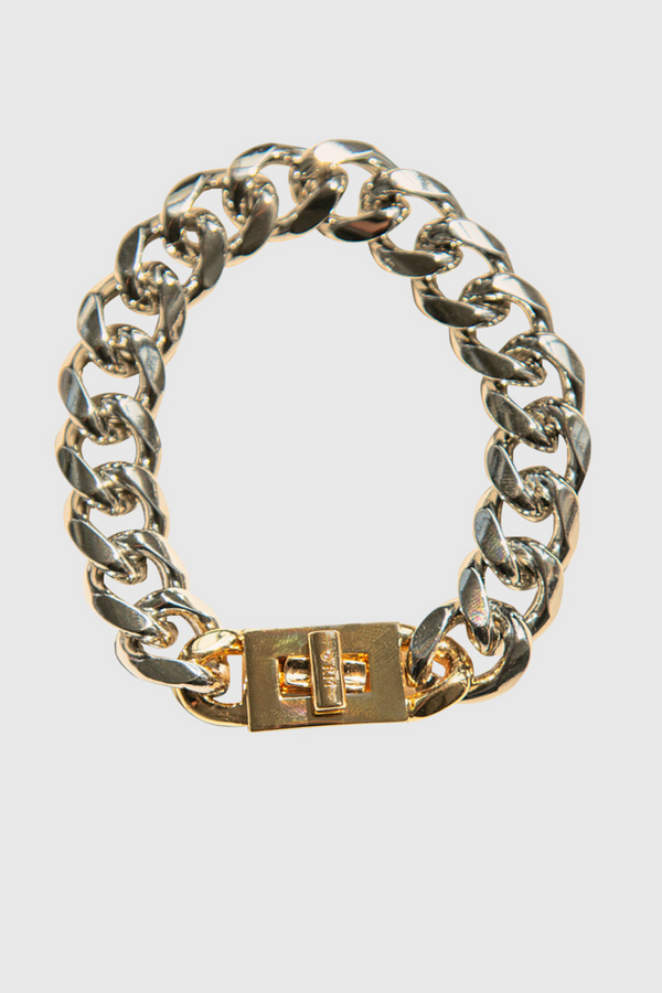 Rebecca Minkoff Padlock Curb Chain Bracelet