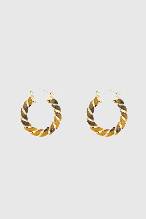 rebecca minkoff Resin Rope Hoop Earring
