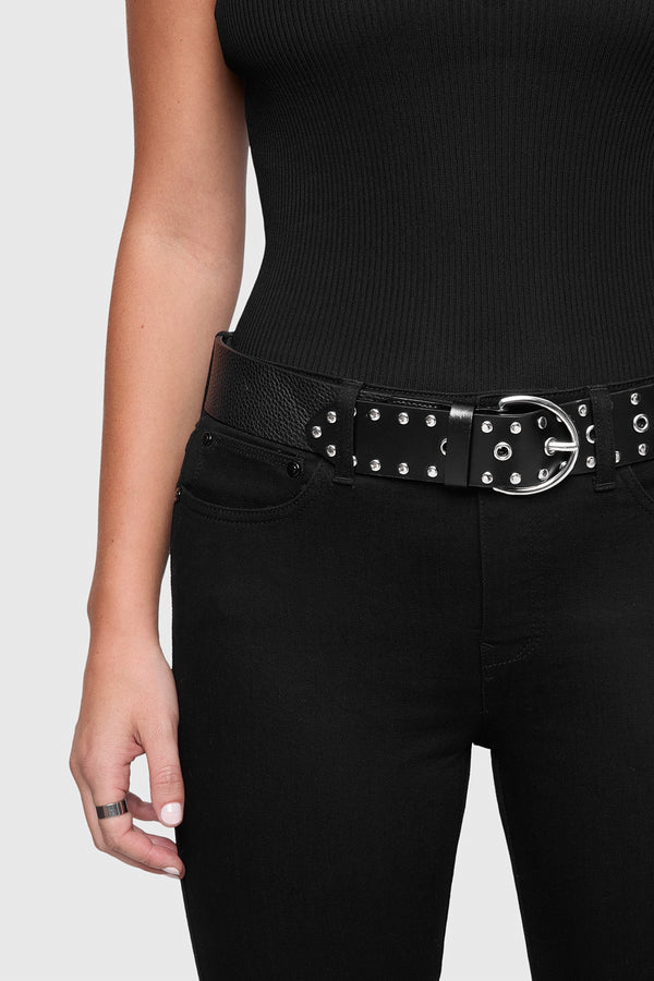 Rebecca Minkoff Scalloped Grommet Belt