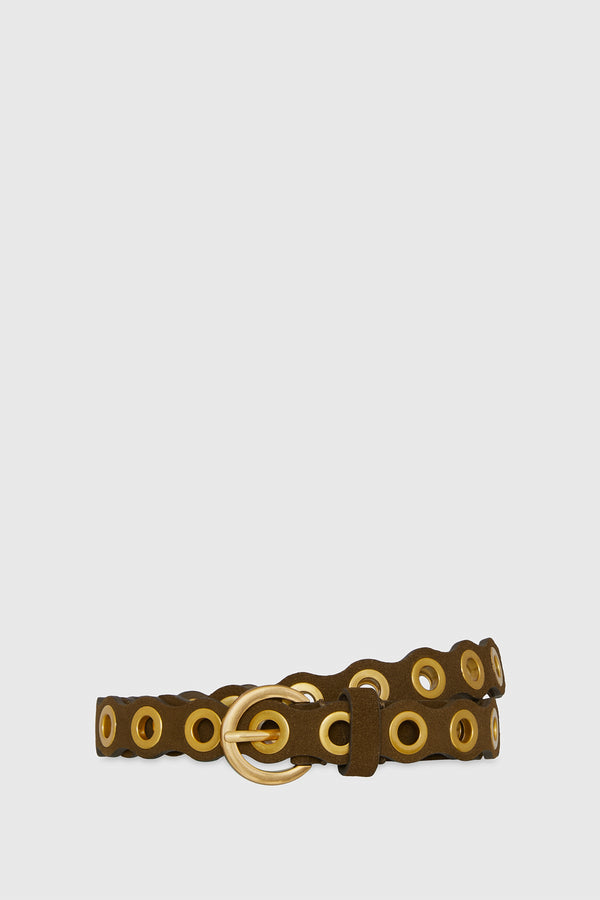 rebecca minkoff Scalloped Grommet Belt