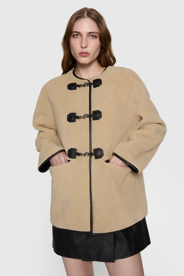 Rebecca Minkoff Shearling Toggle Jacket