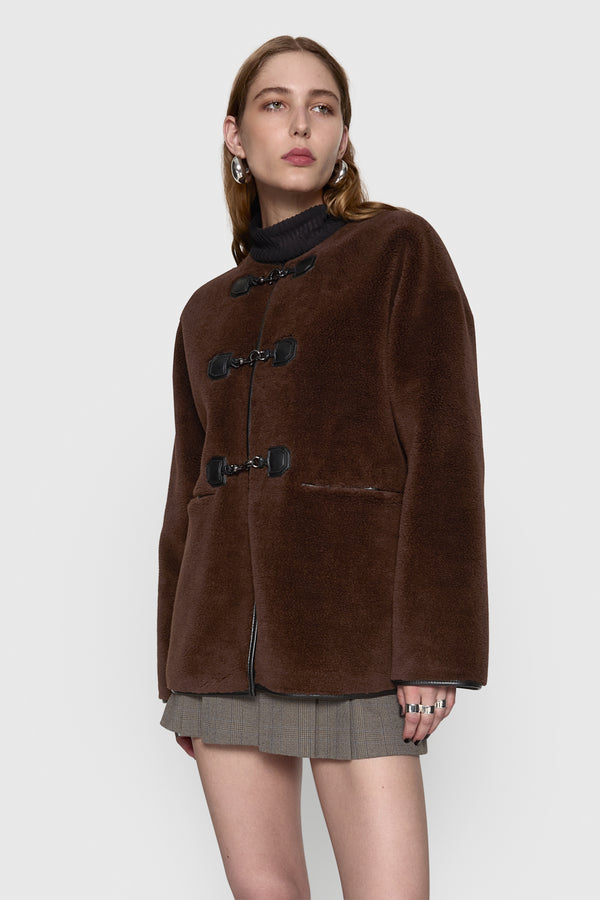 rebecca minkoff Shearling Toggle Jacket