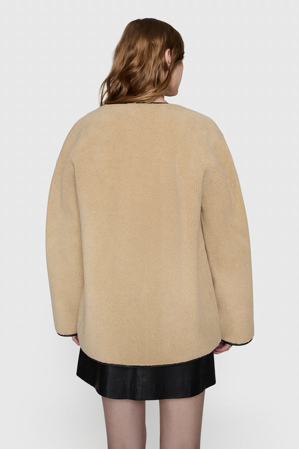 Rebecca Minkoff Shearling Toggle Jacket