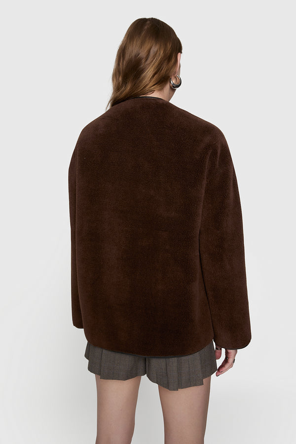 Rebecca Minkoff Shearling Toggle Jacket
