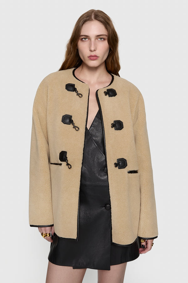 rebecca minkoff Shearling Toggle Jacket