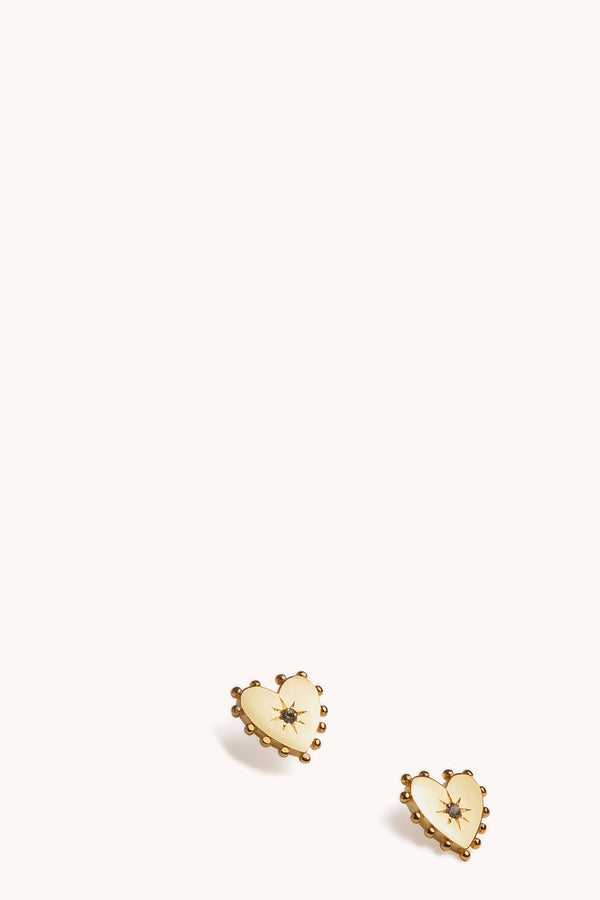 Rebecca Minkoff Studded Heart Stud Earring