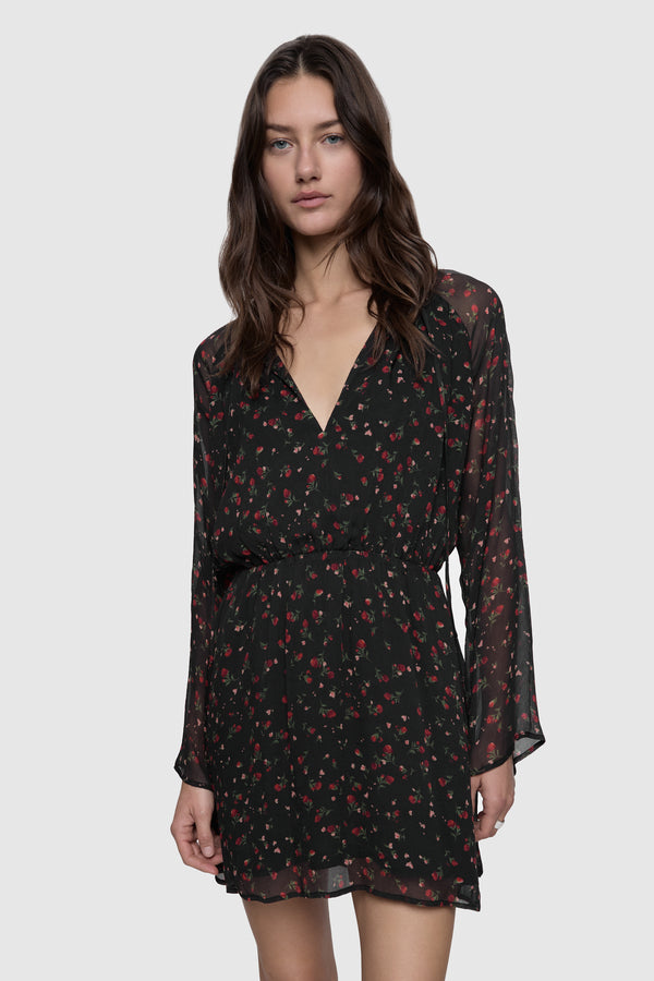 rebecca minkoff Tamara Long Sleeve V Neck Dress