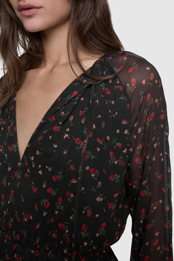 Rebecca Minkoff Tamara Long Sleeve V Neck Dress