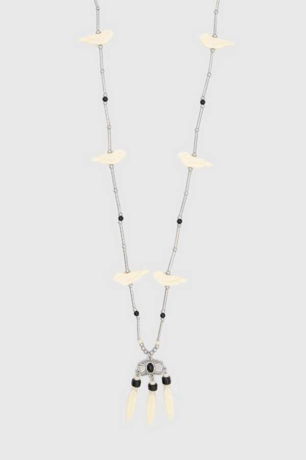 Rebecca Minkoff Western Bird Fringe Necklace