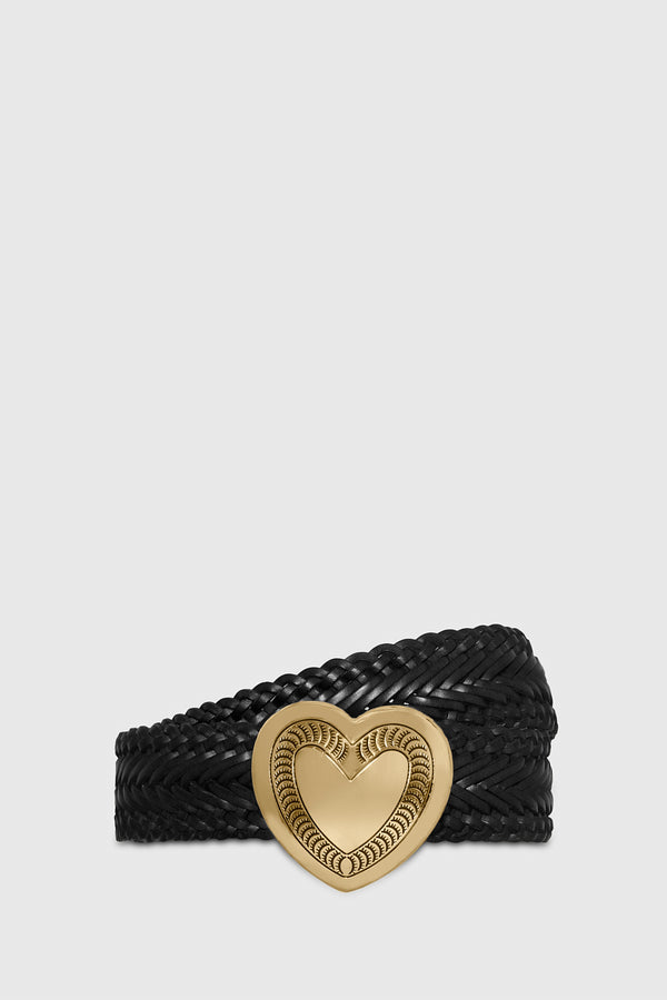 rebecca minkoff Woven Heart Buckle Belt