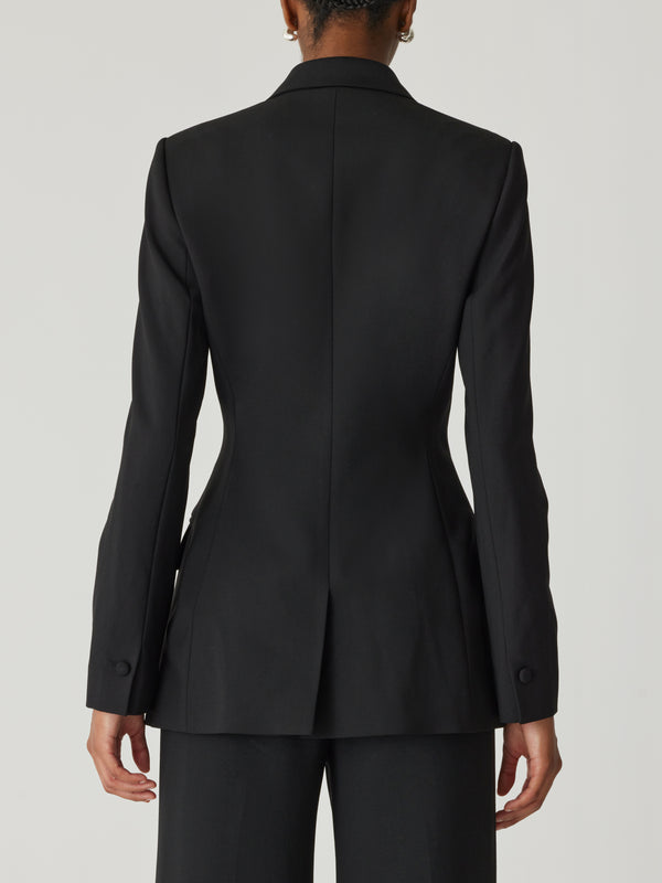 Rebecca Taylor Calvary Twill Double Breasted Blazer