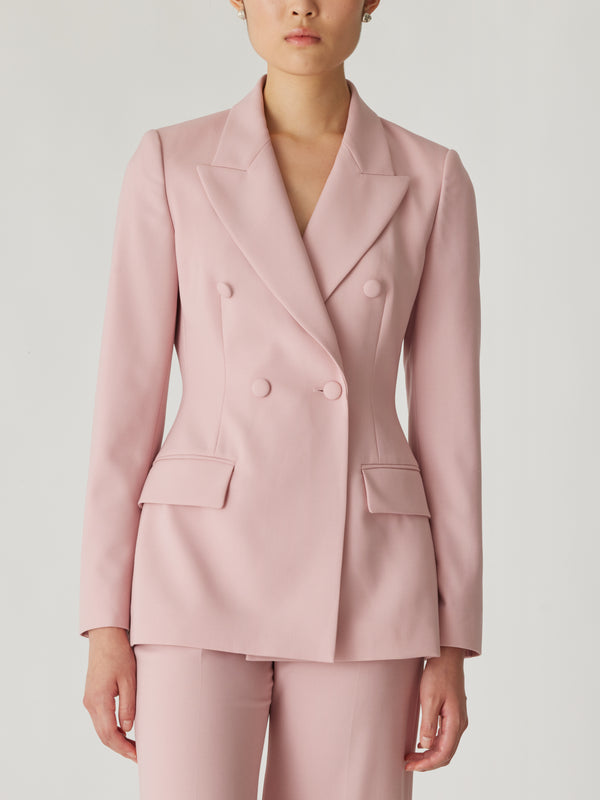 Rebecca Taylor Calvary Twill Double Breasted Blazer