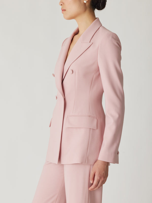 Rebecca Taylor Calvary Twill Double Breasted Blazer