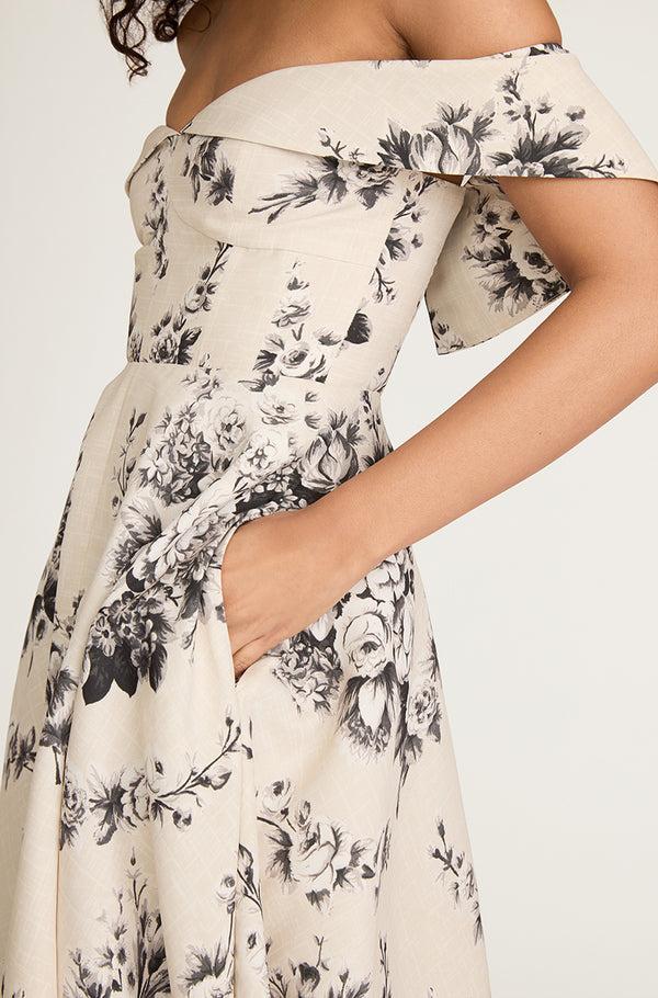 Rebecca Taylor Emblem Fleur Structured Bodice Dress