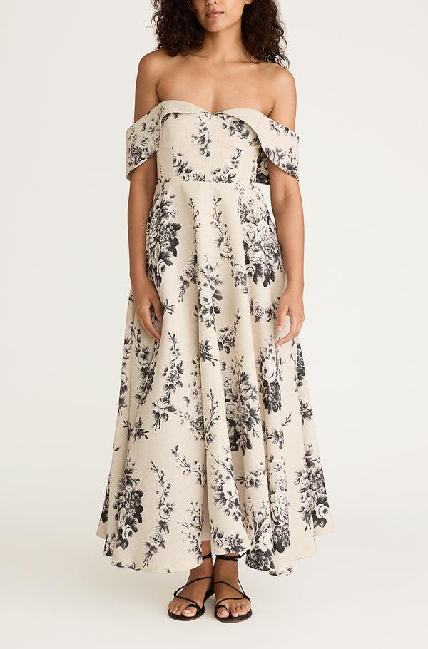 rebecca taylor Emblem Fleur Structured Bodice Dress