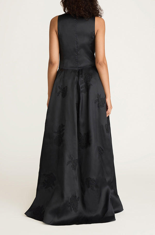 Rebecca Taylor Applique Sculptured Midi Dress