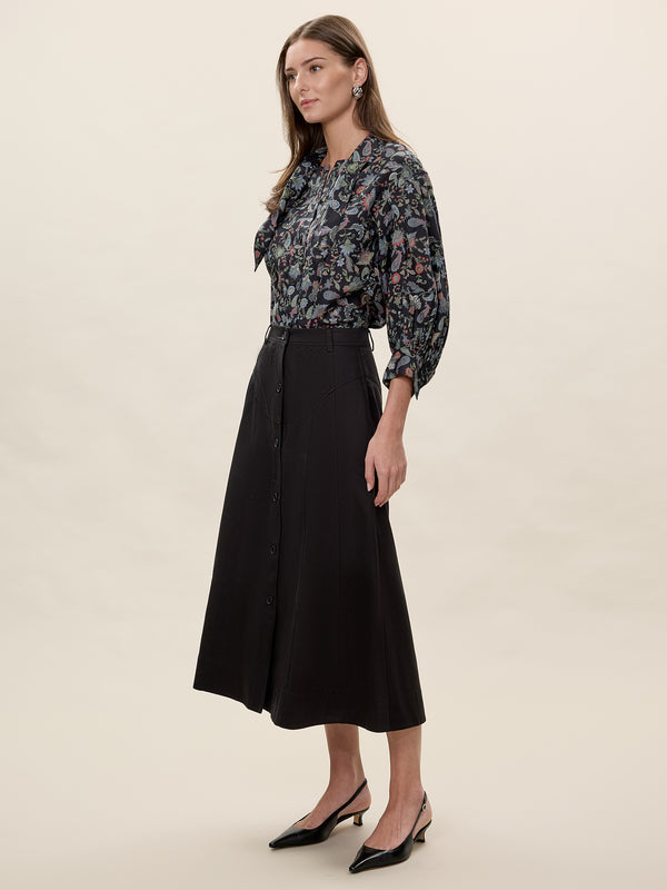 Rebecca Taylor Aurelia Stretch Linen Top