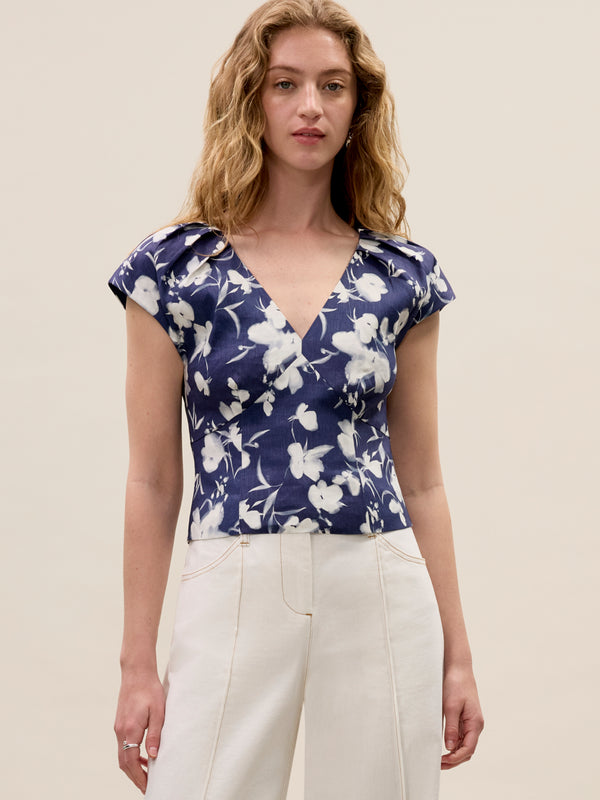 rebecca taylor Bea Linen Blouse