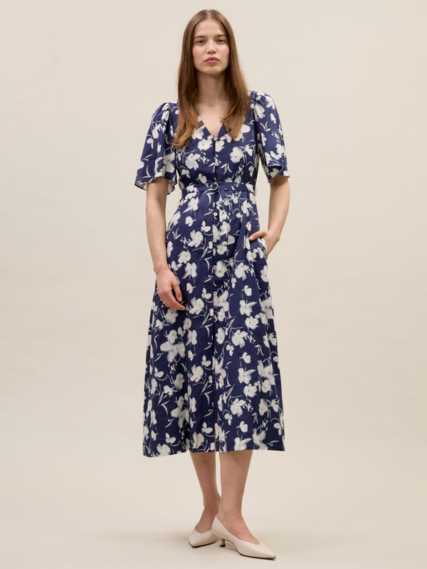 rebecca taylor Bea Linen Maxi Dress