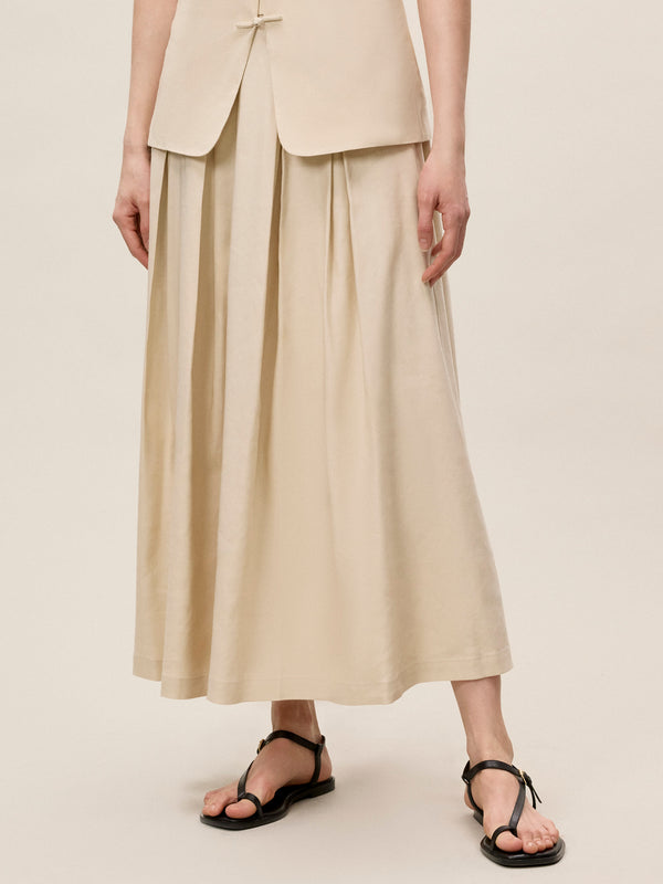 Rebecca Taylor Beatrice Stretch Linen Skirt