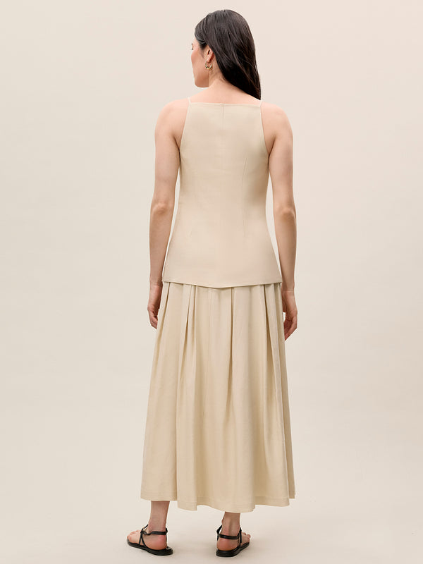 Rebecca Taylor Beatrice Stretch Linen Skirt