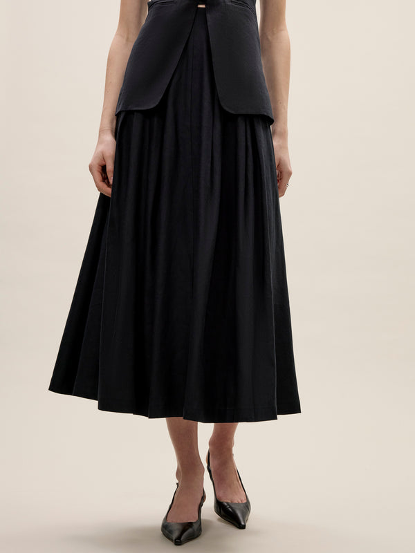 Rebecca Taylor Beatrice Stretch Linen Skirt