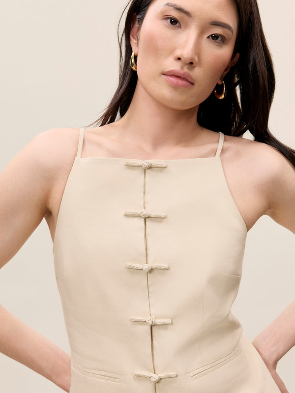 Rebecca Taylor Beatrice Stretch Linen Top