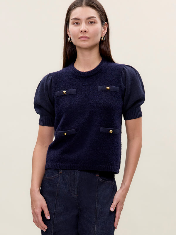 rebecca taylor Boucle Texture Sweater