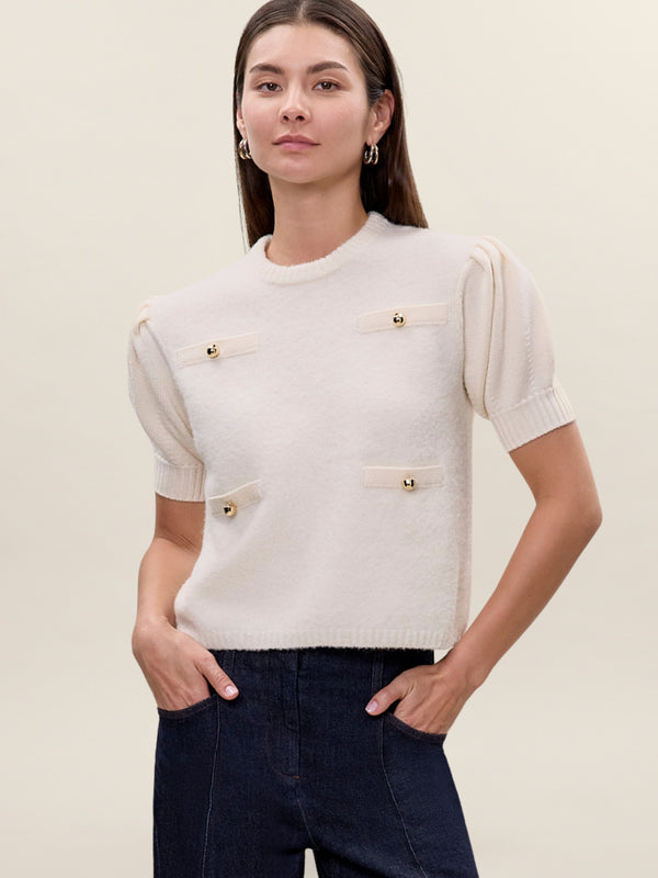 rebecca taylor Boucle Texture Sweater