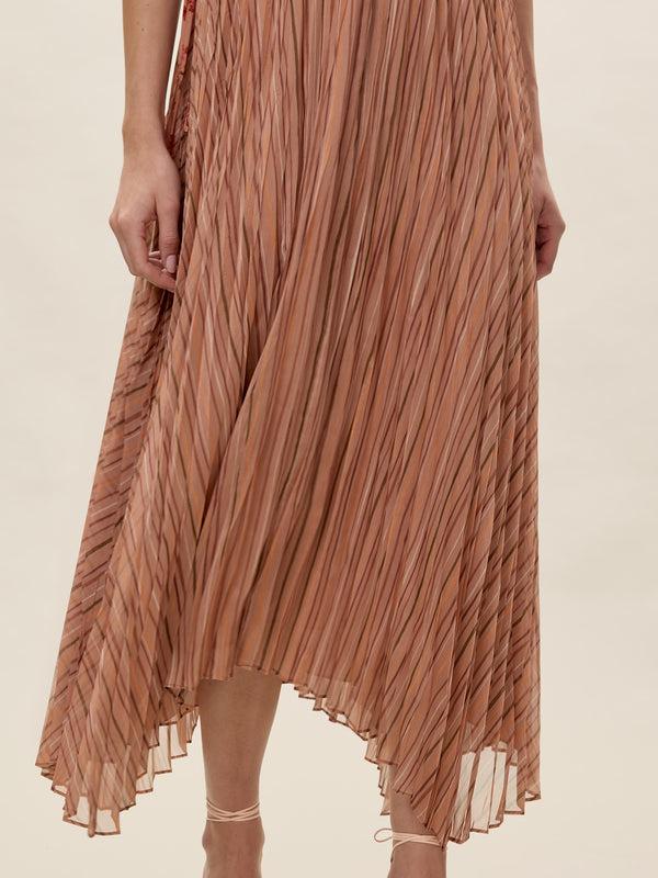 Rebecca Taylor Celeste Stripe Pleated Dress