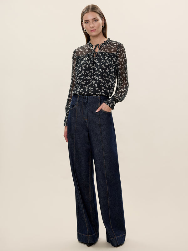 Rebecca Taylor Ditsy Floral Blouse