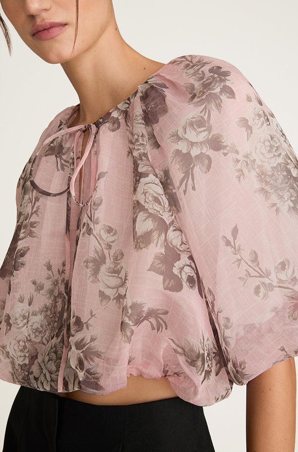 rebecca taylor Emblem Fleur Bubble Print Top