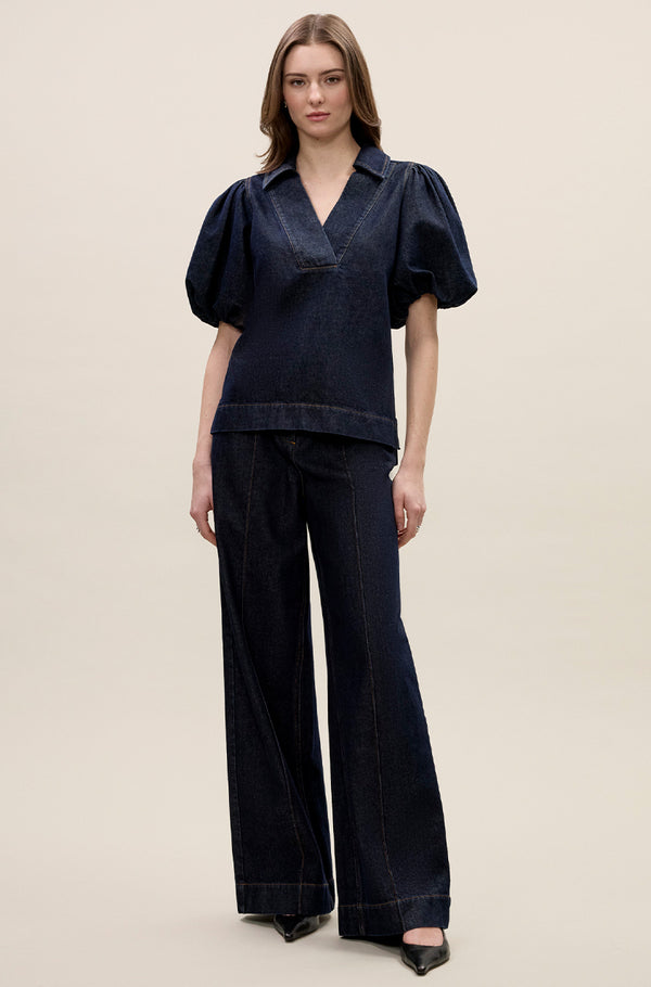 Rebecca Taylor Gabrielle Denim Blouse