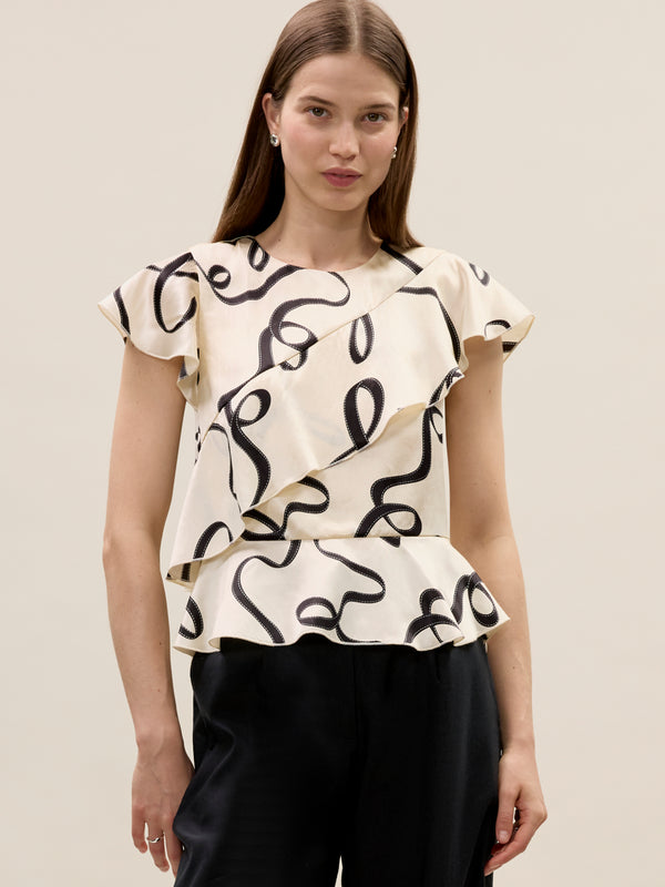 rebecca taylor Hollis Satin Top