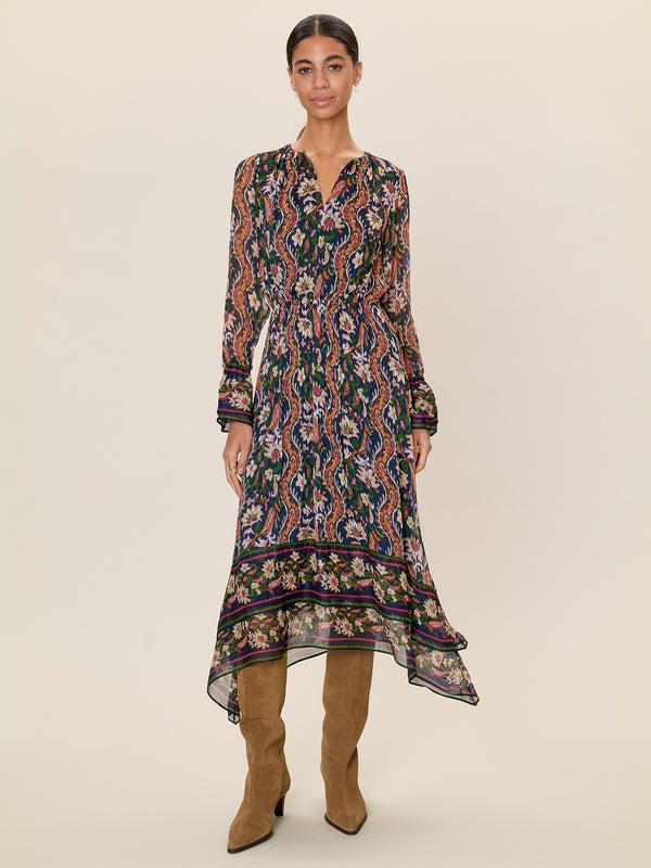 rebecca taylor Isha Long Sleeve Dress