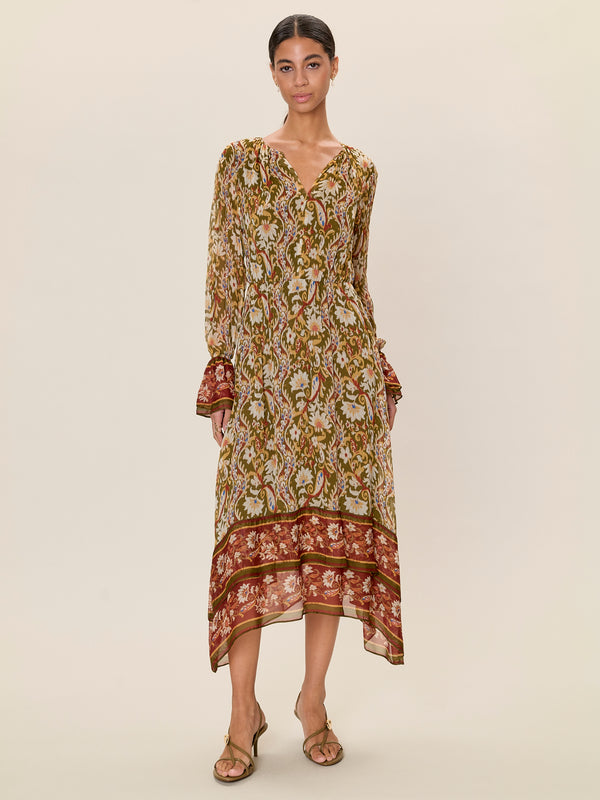 rebecca taylor Isha Long Sleeve Dress