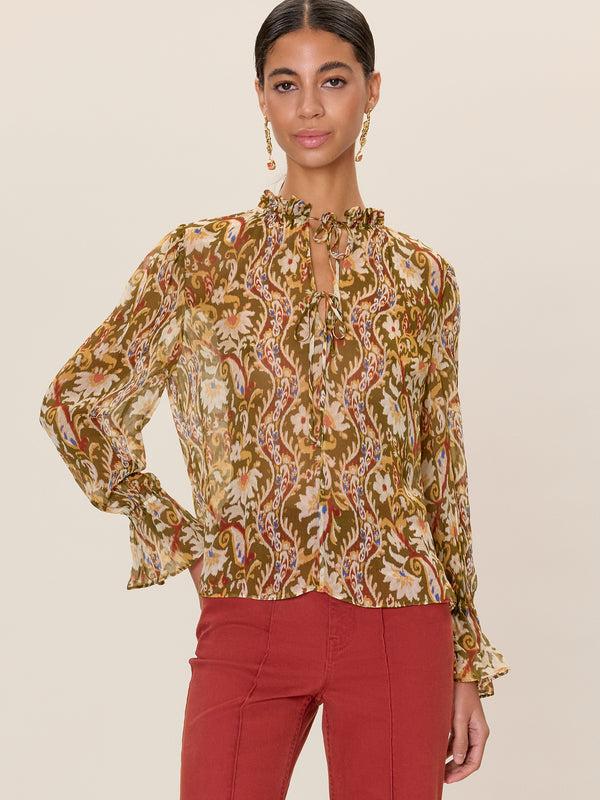 rebecca taylor Isha Printed Blouse