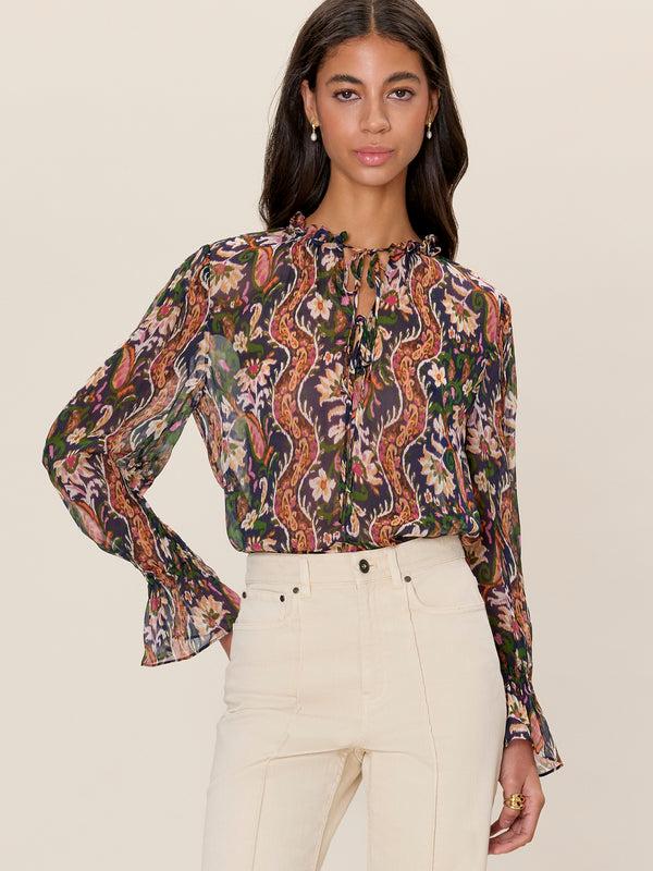 rebecca taylor Isha Printed Blouse