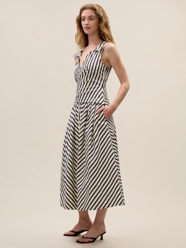 Rebecca Taylor Isla Stripe Poplin Dress
