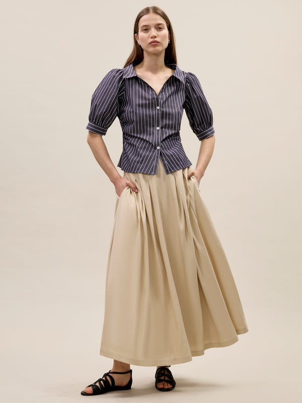 Rebecca Taylor Isla Stripe Poplin Shirt