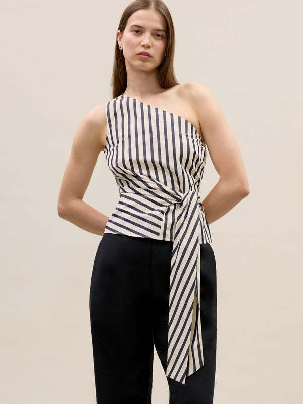 rebecca taylor Isla Stripe Poplin Top