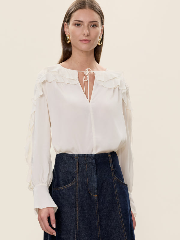 rebecca taylor Lillith Ruffle Blouse